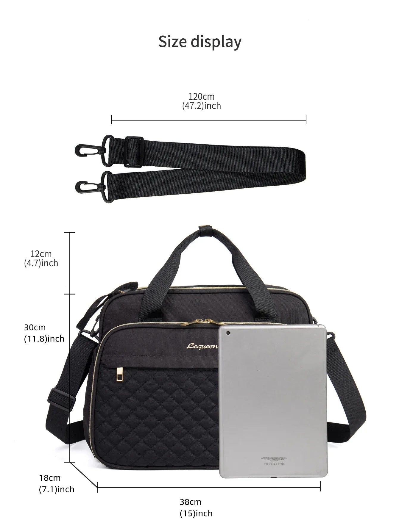 Multifunctional Maternity Mother Baby Stroller Bags New Style Waterproof Diaper Bag Black Large Capacity Travel Bag