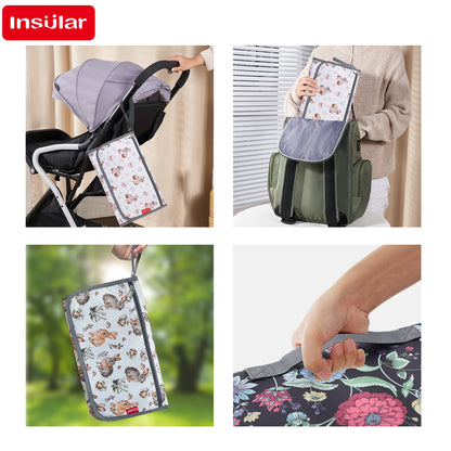 INSULAR Baby Diaper Changing Pad Portable Diaper Bag Waterproof Infant Nappy Sheet Multi-functional Mother-Baby Nursing Products