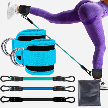 Resistance Bands With Ankle Straps Fitness Workout Training Resistance Bands Home Yoga Stretch Elastic Pilates Gym Equipment
