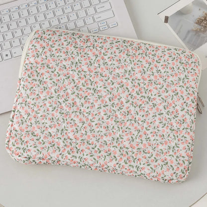 11/13/15 Inch Laptop Sleeve Quilted Laptop Bag Coquette Floral Laptop Carrying Case Office Accessories
