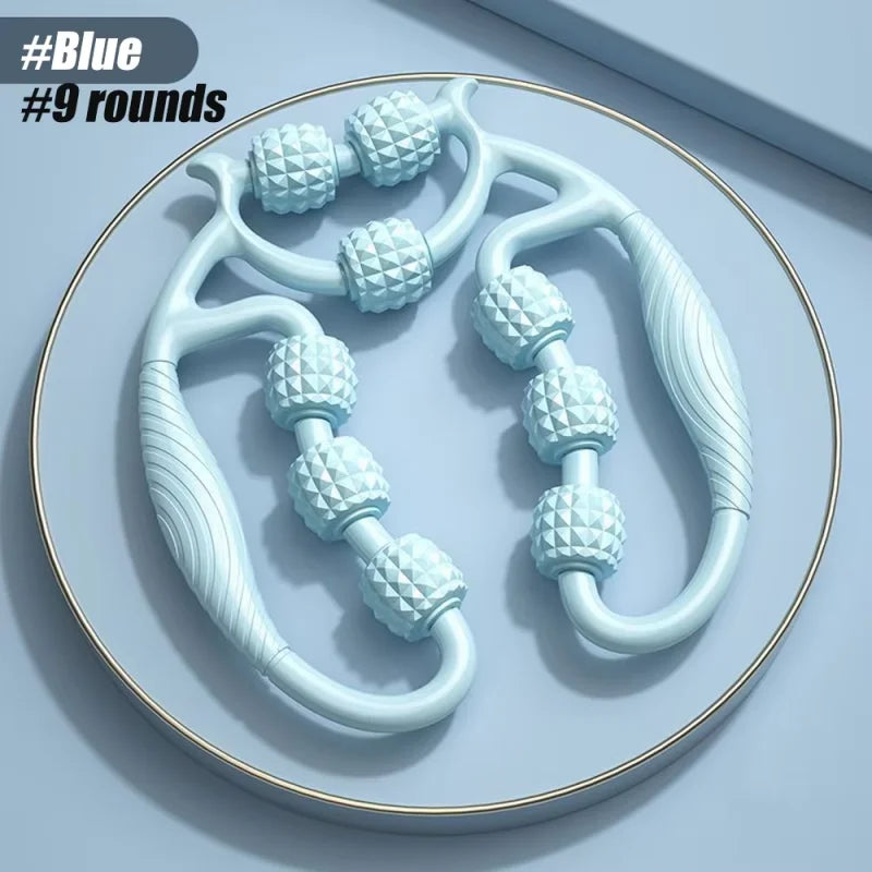 Leg massager ring clamp leg roller slimming leg artifact relaxation and unblocking roller double massage to relieve soreness