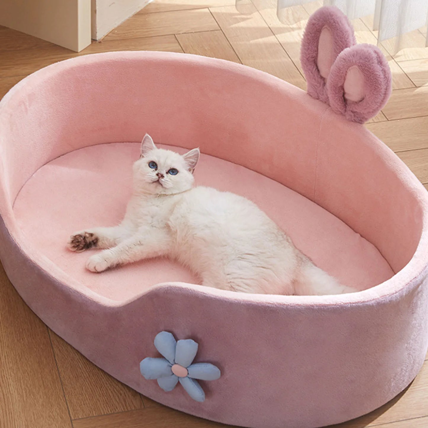 Pet Bed Detachable Washable Dog Sleeping Bed Soft Comfortable Warm Cat Bed for Four Seasons Soft Pet Bed