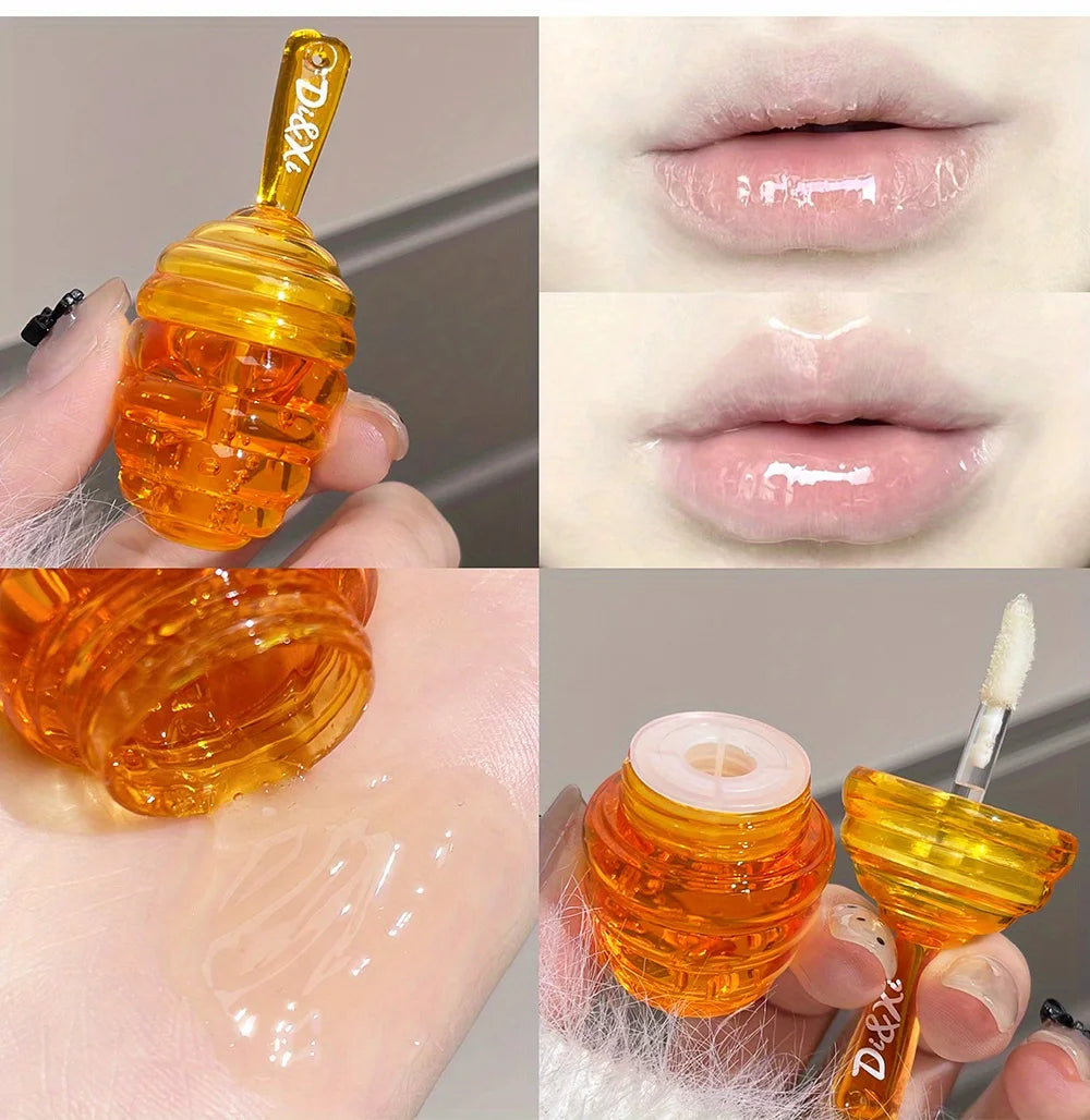 Small Honeypot Lip Oil Moisturizing and Fading Lip Pattern Water Lip Balm Dudu Lips