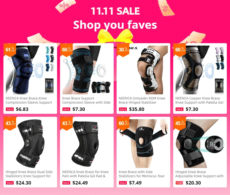 Breathable Knee Pads Support with Side Stabilizers for Men and Women Meniscal Tear Knee Pain ACL MCL Arthritis Injuries Recovery