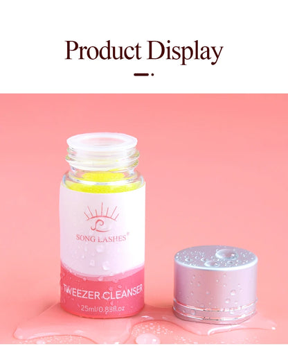 SongLash 25ml Eyelash Tweezers Cleanser Lash Glue Extension Supplies Sponge Eyelash Extension Cleaner Makeup Tools