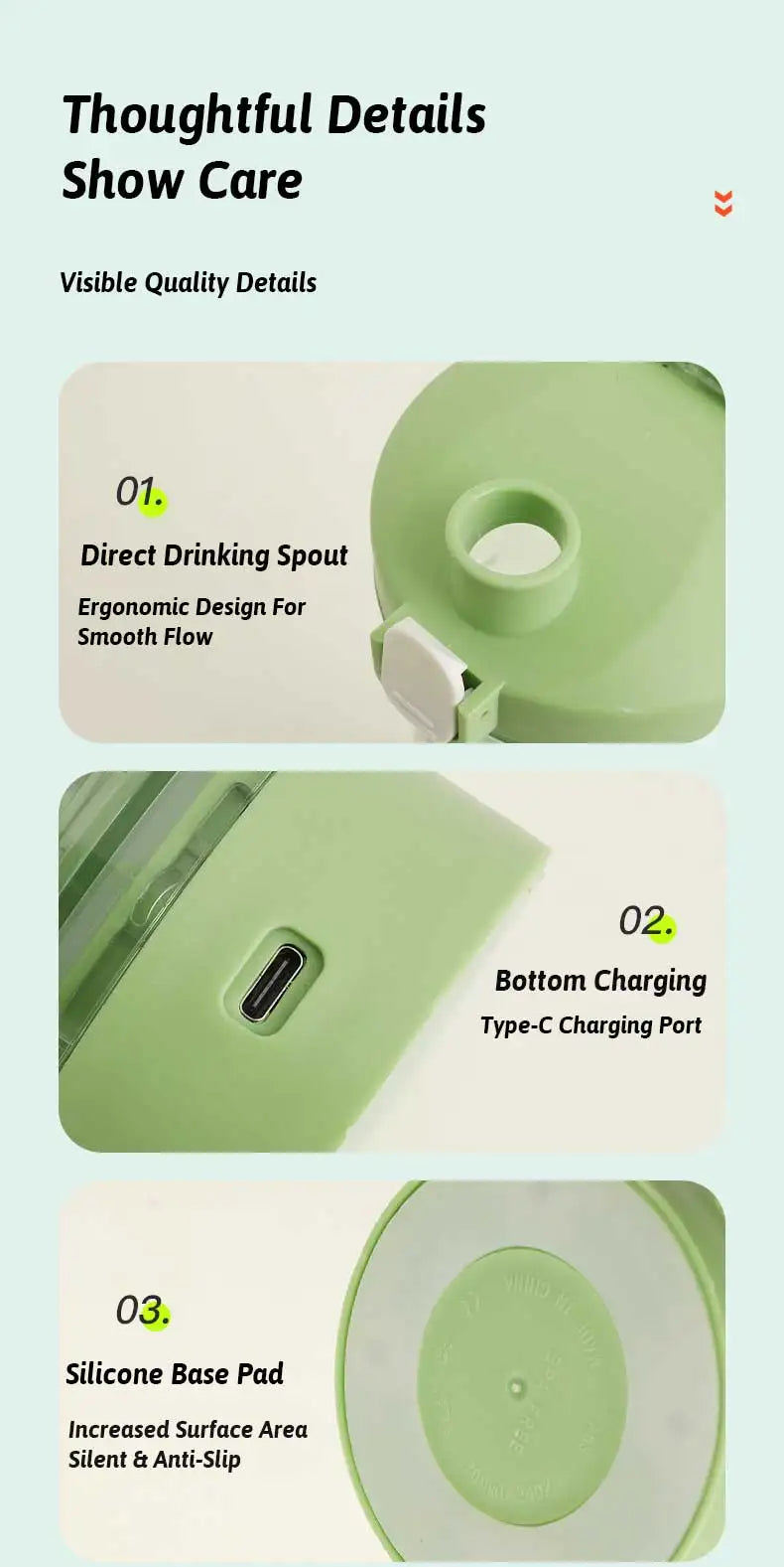 Portable Mixing Cup 600ml Protein Shaker Bottle Fully Automatic Blender Kettle USB Rechargeable Multipurpose for Gym Outdoor