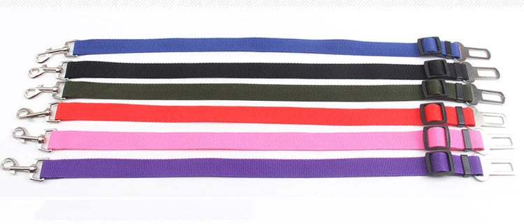 Pet Cat Dog Car Seat Belt Adjustable Safety Travel Clip Reflective Elastic Traction Rope French Bulldog Dog Accessories Supplies