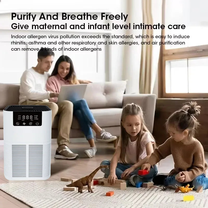 Smart Air Purifier Portable Mini Silent Purifier New Fan Fragrance Machine Family Office Kitchen Deodorant Formaldehyde removal.