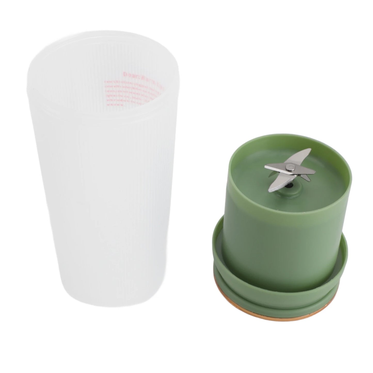 Portable Blender 4 Blades Cordless 300ml Capacity USB Rechargeable Handheld Personal Size Blender for Juice Shakes Smoothies