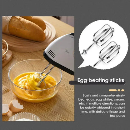 Electric Flour Blender Egg Beater Handheld Food Cake Bread Baking Dough Mixer for Kitchen Cooking 7 Speed Cream Blender