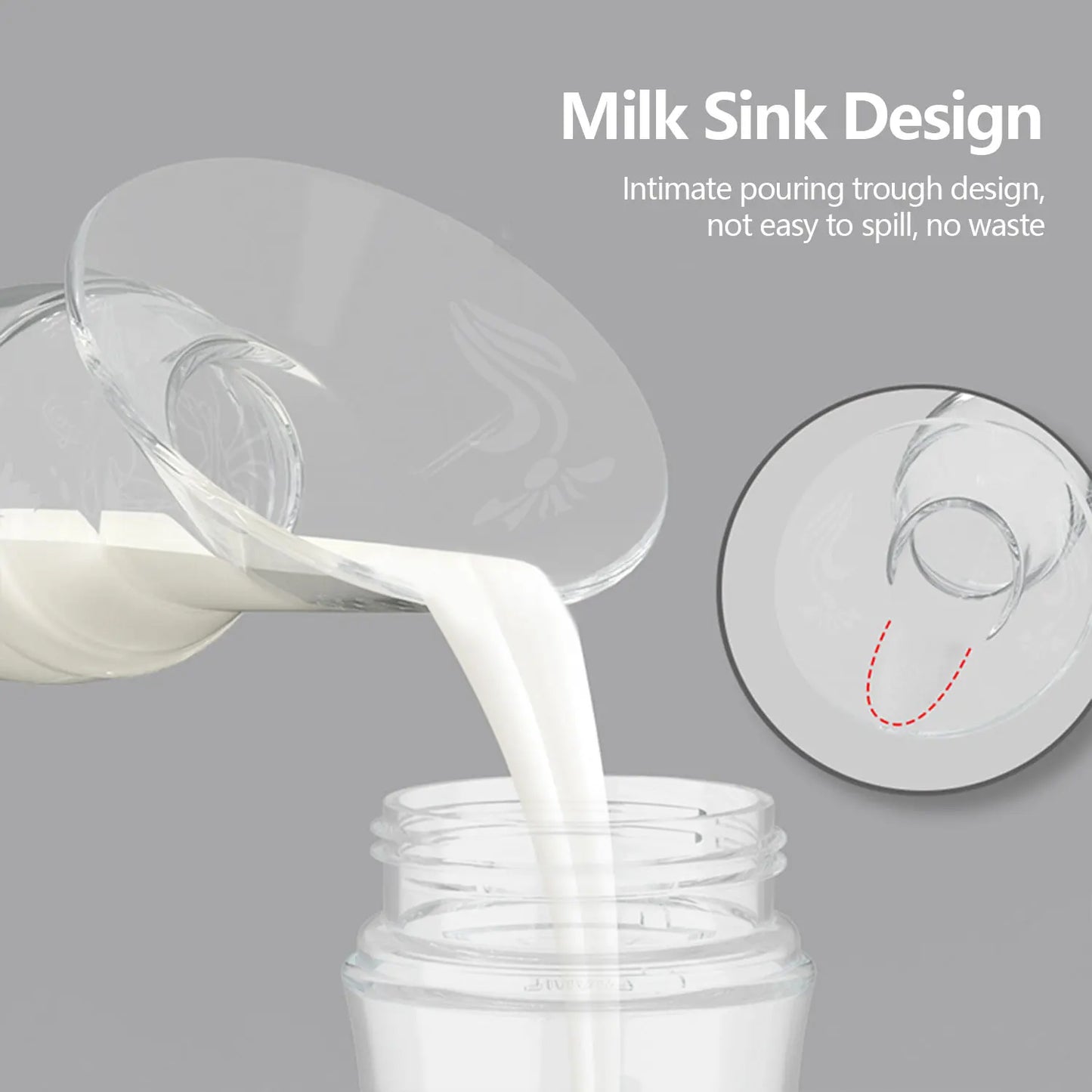 Portable silicone hand breast pump Breast milk reservoir Maternity feeding supplies With dust cap