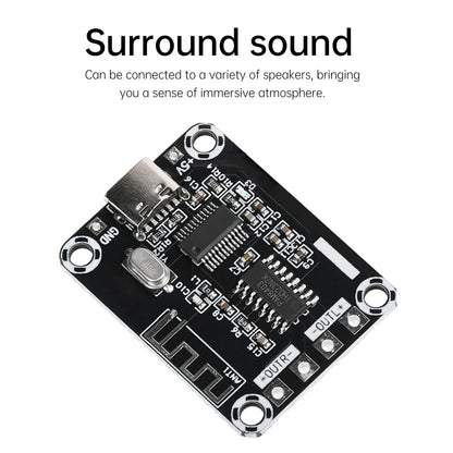 DC5V Mini XH-A155 PAM8403 Ultra clear D-class Bluetooth 5 Digital Amplifier Board 5W+5W Amplifier Board TYPE-C DC5V Power Supply