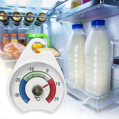 -30 - 20°C Refrigerator Freezer Thermometer Fridge Refrigeration Temperature Gauge with Hook Home Temp Stand Dial Type