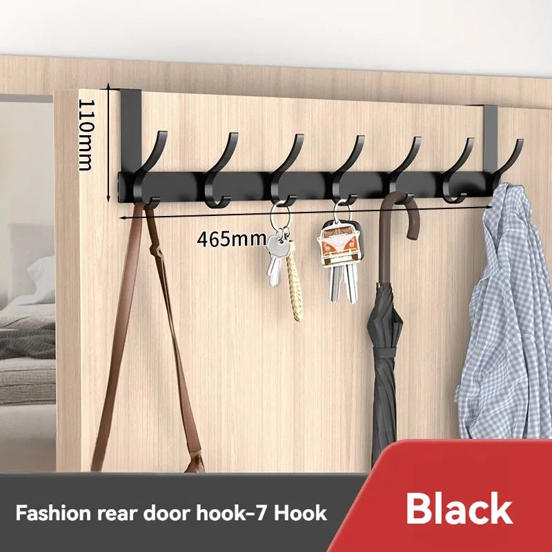 Hooks Over The Door 5-8 Hooks Clothes Coat Hat Towel Hanger Home Bathroom Organizer Rack Kitchen Accessories Holder