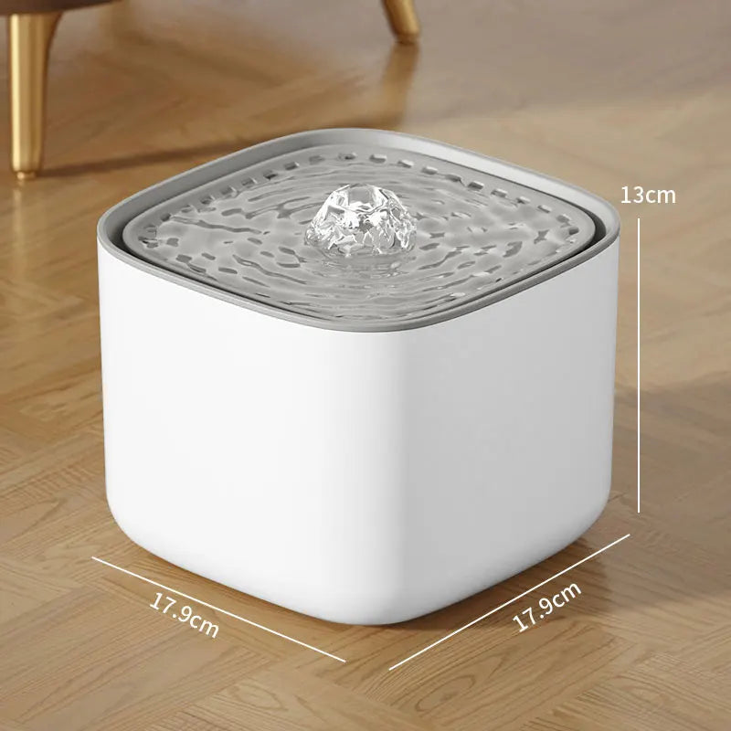 2/3L Cat Water Fountain Auto Recirculate Filter Large Capacity Filtring Cat Water Drinker USB Electric Mute Cats Water Dispenser