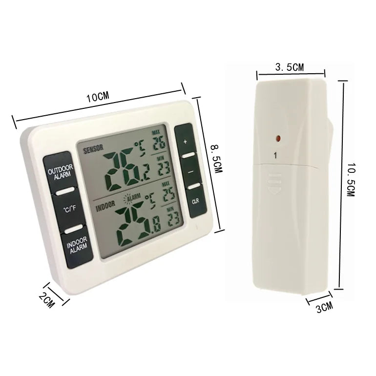 Digital Wireless Refrigerators Thermometer C/F Max Min Cordless Freezers Home Fridge Truck Temperature Sensor Monitor -40℃~60℃