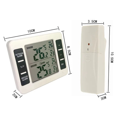 Digital Wireless Refrigerators Thermometer C/F Max Min Cordless Freezers Home Fridge Truck Temperature Sensor Monitor -40℃~60℃