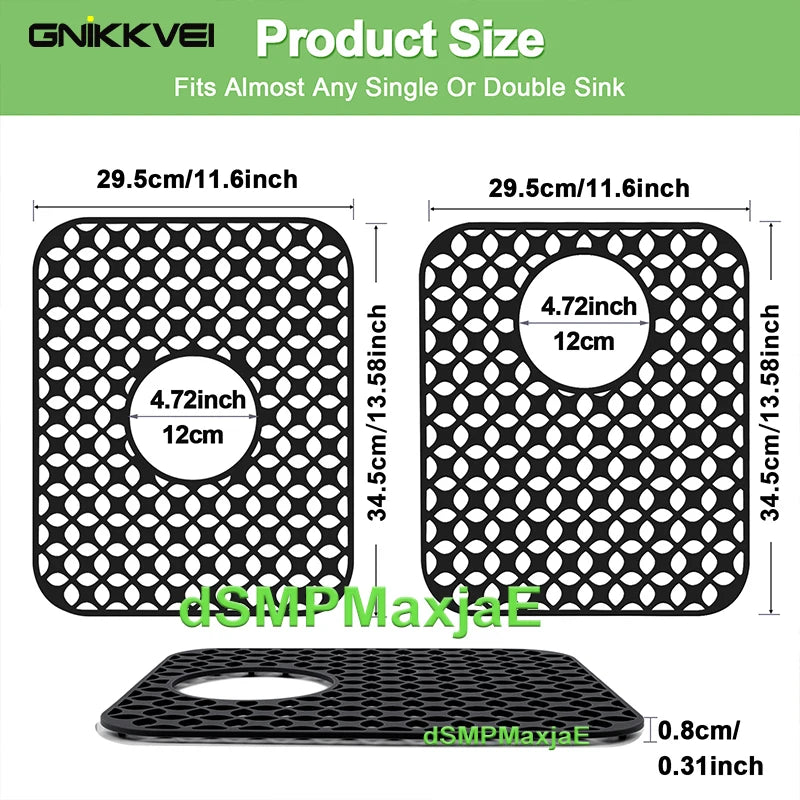 Silicone Sink Mat,Kitchen Sink Mats Grid Accessory,Non-slip Sink Protector for Kitchen Bottom of Farmhouse Porcelain Sink