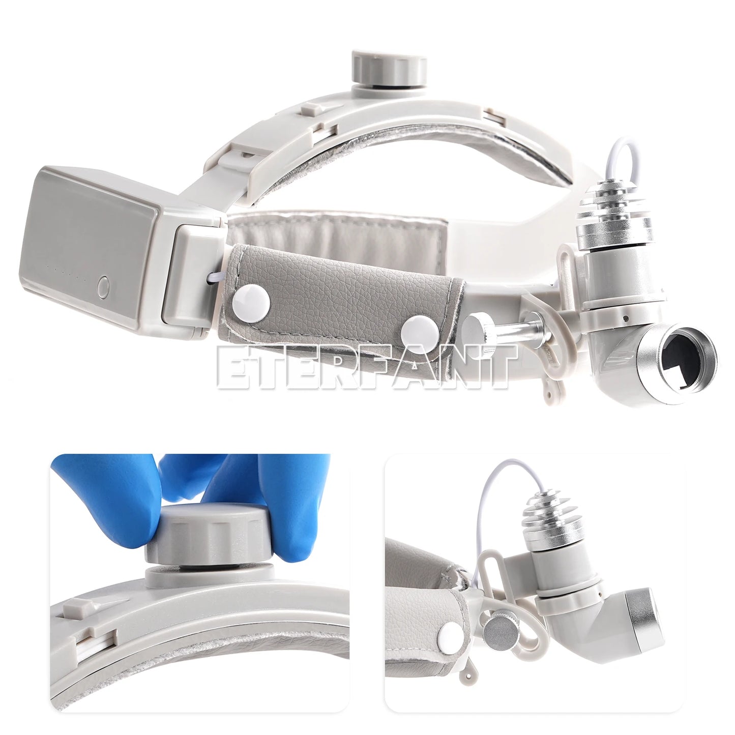 ETERFANT 10W LED Dental Medical Headband Head Light Good Light Spot ENT Specific Headlamp Ajustable