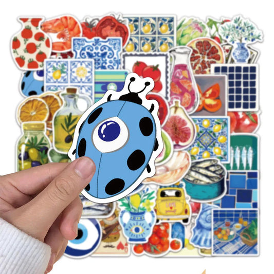 50PCSMediterranean Tomato Stickers iPad Phone Cases Handbooks Water Cups Desktop Puzzle Toy Stickers