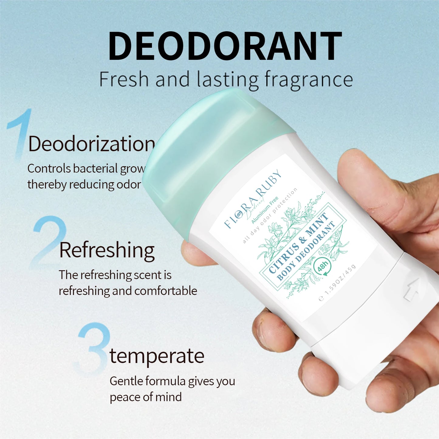 Men Sandalwood Deodorant Stick Anti Sweating Keep Drying Lasting Fragrance Remove Armpit Odor Underarm Refresh Sticks Refresh