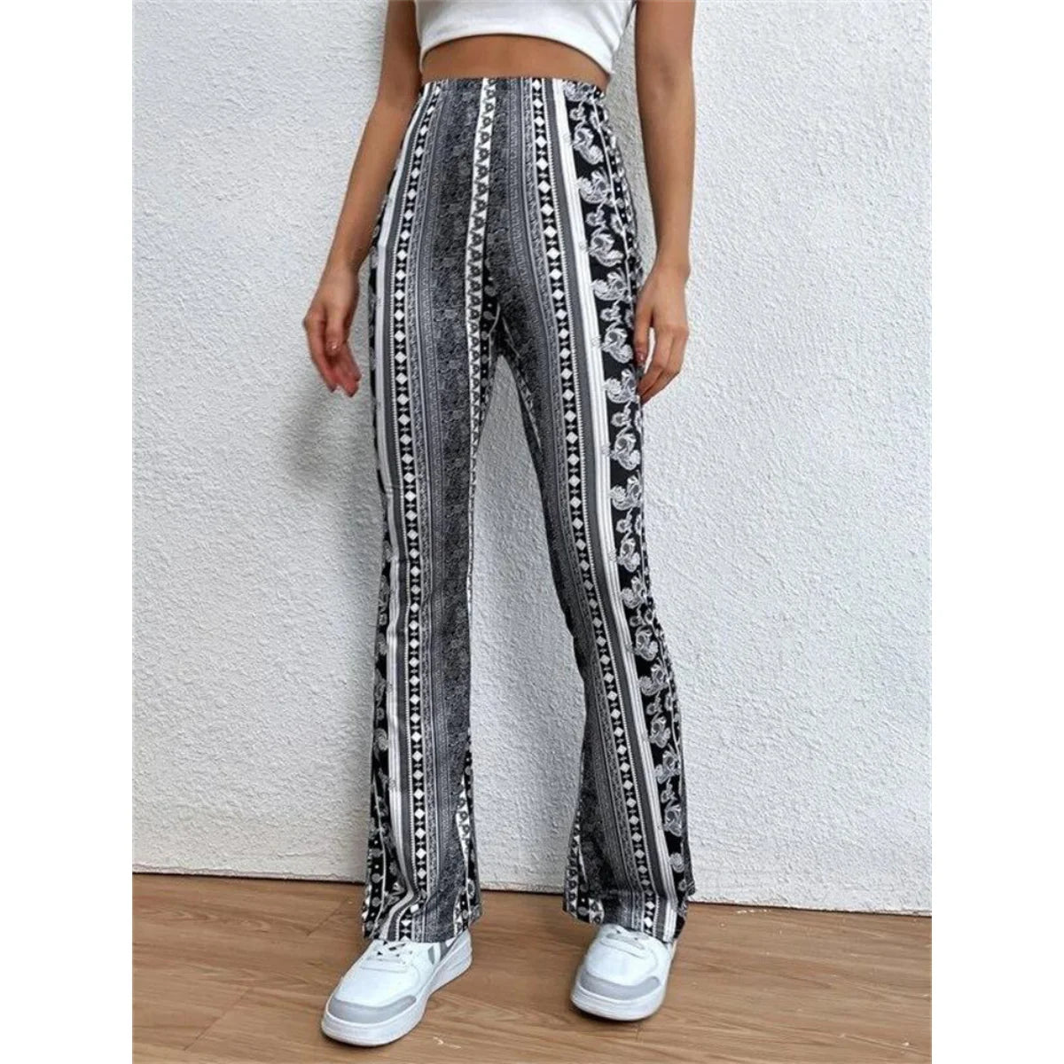Womens Boho Pants Flare Leggings Hippie Harem Pants Yoga Pants Comfy Bohemian Flowy Hippie Clothes Trousers Bottom Palazzo Pants