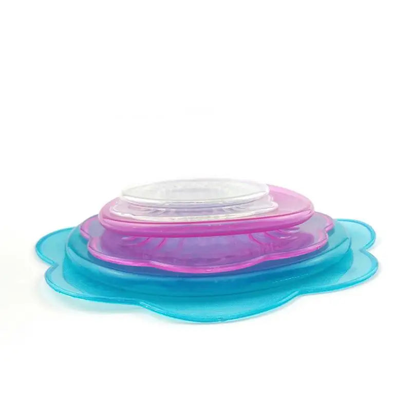 Silicone Stretch Lids Set Silicone Petal-Shaped Fresh-Keeping Bowl Lids Round Petal-Shaped Elastic Food Container Lids For