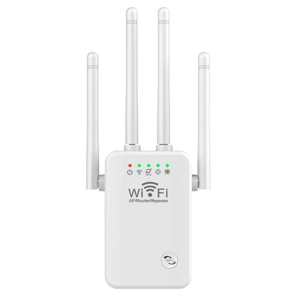WiFi Extenders Signal Booster 2.4G Wireless WiFi Internet Repeater 300Mbps 4 Antenna Long Range with Ethernet Port For Home