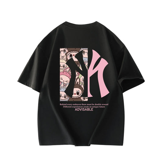 Men's and Women's Short-sleeved T-shirts, Pure Cotton, Luxurious, High Quality, Fabric Printing, Brand, Summer