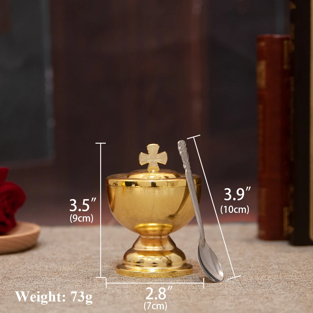 HT Church Supplier High Polished Gold Plated Hanging Incense Burner Orthodox Censer Church Home Decoration Catholic Chalice