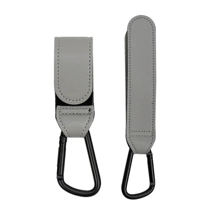 Stroller Hooks Baby Diaper Bag Hook Stroller Organize PU Leather Adjustable Pram Multi-function Hook Strong Bearing High Quality