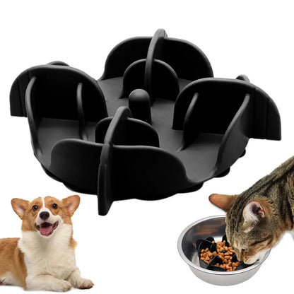 Pet Bowl Slow Feeder | Silicone Dog Slow Feeder Bowl Large Breed | Pet Slower Food Feeding Dishes Interactive Bloat Stop Dog Bow