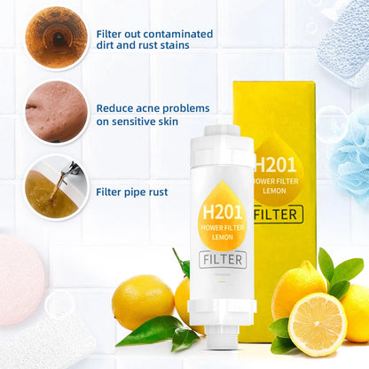 Vitamin C Shower Head Filter,Scented Bathing Shower Filter,Chlorine Removal Water Softener ,Natural Vitamin C Shower Filter