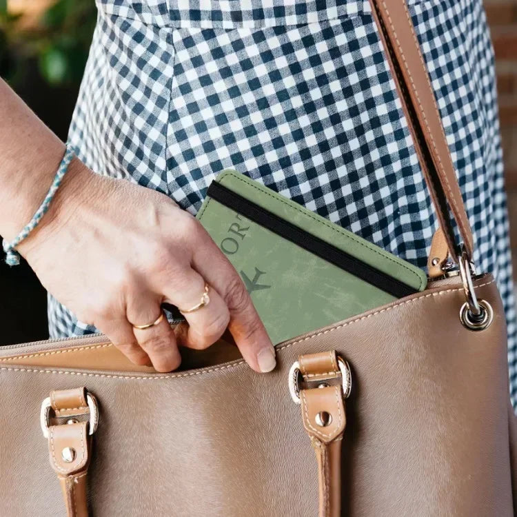 RFID Blocking Leather Card Case Passport Holder Cover Wallet Travel Accessories for Women Men