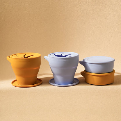 1Pcs Solid Colors Baby Snack Cup Collapsible Portable Food Storage Box Silicone Feeding Snacks Container With Lid Baby Stuff