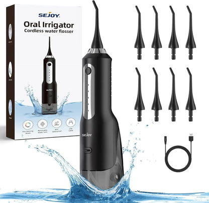 SEJOY Water Flosser for Teeth Irrigator Teeth Whitening Tool Portable Water Pick Personal Care Appliances Dental Teeth Cleaner