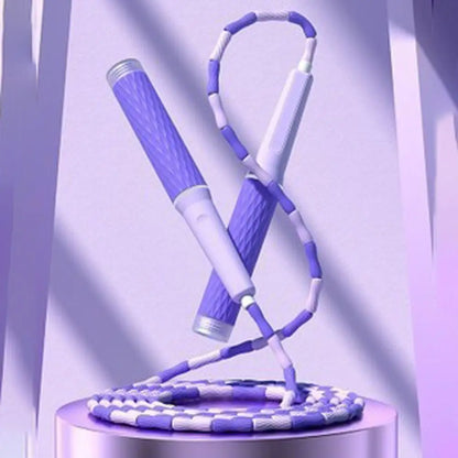 Strong Flexibility Skipping Rope Not Entangled Adjustable Soft Beaded Segmented Fitness Jump Rope Unisex Environment Protection