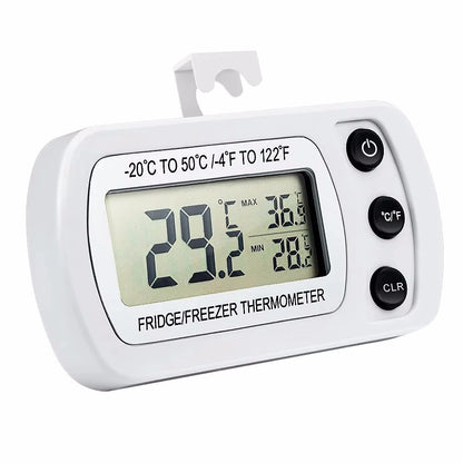 Fridge Thermometer with Hook Anti-Humidity Refrigerator Freezer Electric Digital Thermometer Temperature Monitor LCD Displays
