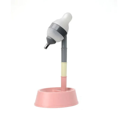 Pet integrated water dispenser, dog basin feeding, cat water dispenser, vertical dog water kettle, high pitch licking, rolling