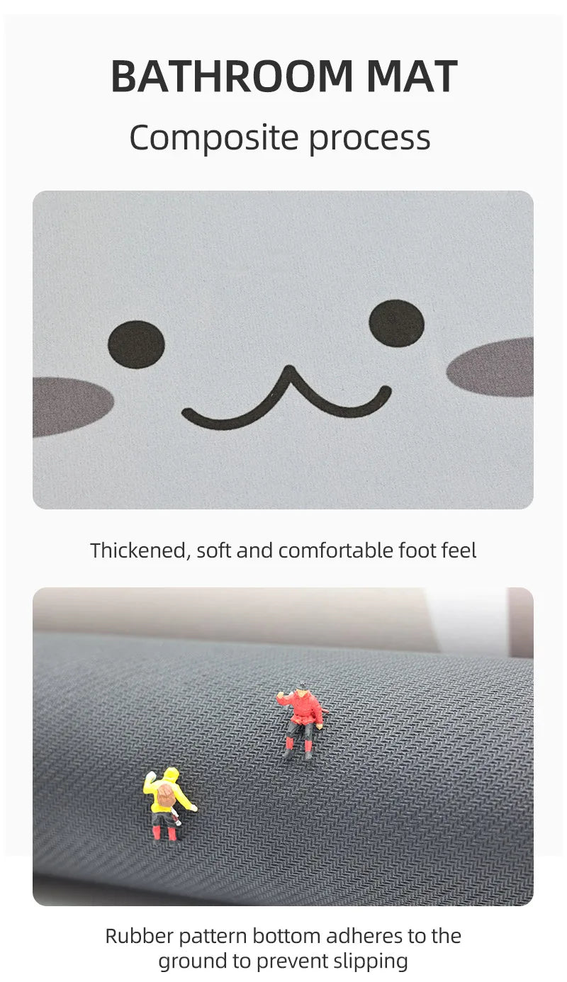 Bathroom Mat, Toilet Floor Mat, Absorbent Floor Mat, Washbasin Floor Mat, Washable Cuttable Floor Mat, Entry Door Mat, Bathtub F