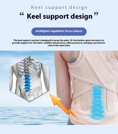 AIQUE Back Posture Corrector Lumbar Pad Waist Support Hunchback Spinal Orthopedic Straps Correct UNISEX Back Brace For Adult