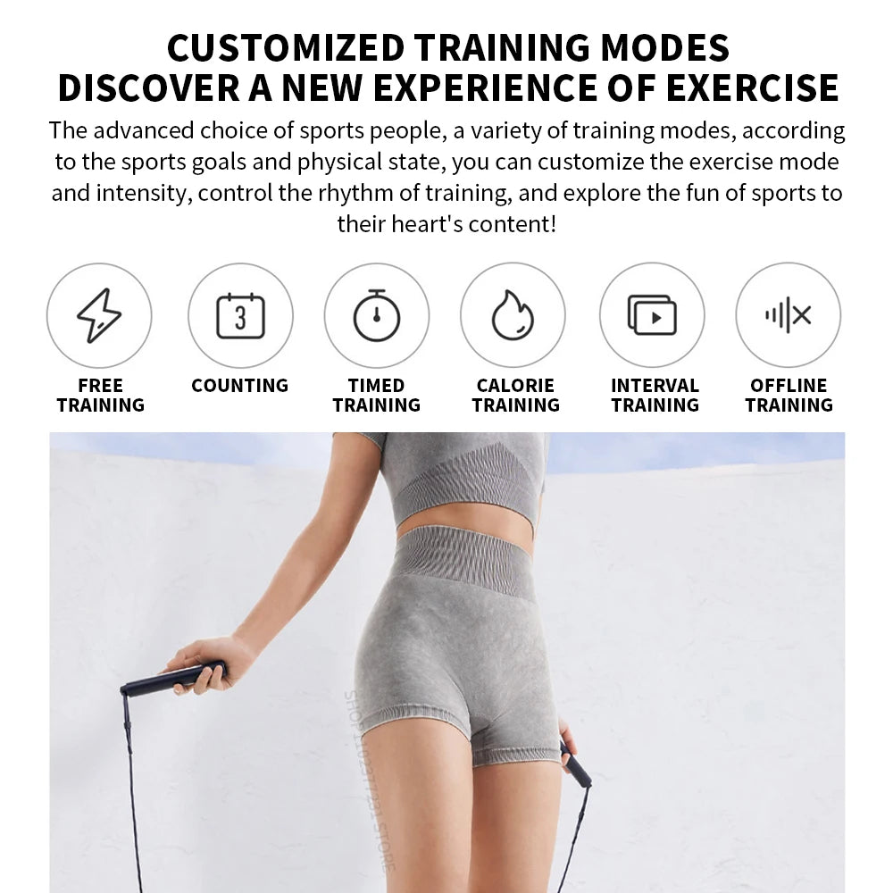 Xiaomi Mijia Smart Skipping Jump Rope Counter With xiaomi Fit App Adjustable Calorie Calculation Sport Fitness Professional