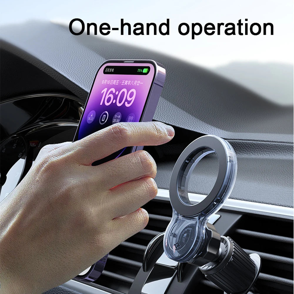 Magnetic Car Phone Holder 360 Degree Rotation Car Air Vent Clip Cellphone Mount Support in Car for iPhone 12 13 14 15