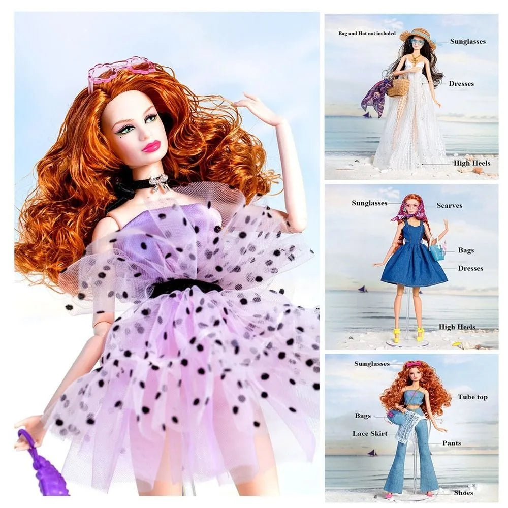 Fashion Doll Party Clothes Casual Wears Elegant PU Leather Coat 10 Styles Princess Windcoat Skirt 11.5