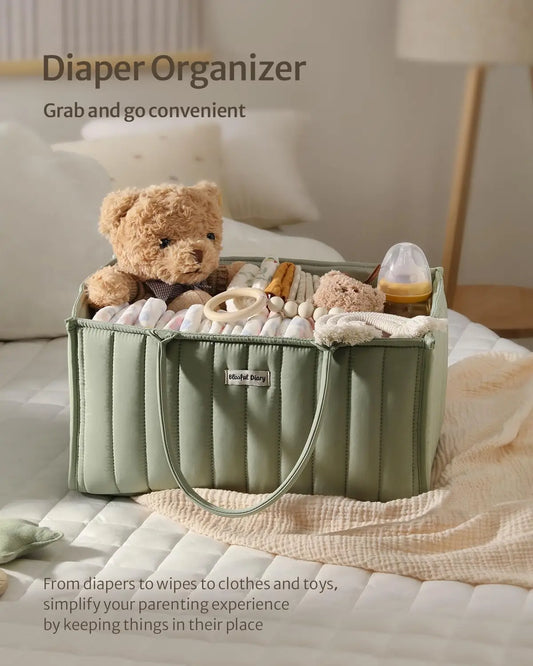 Baby Diaper Caddy Organizer Product Caddy Portable Organizer for Changing Table Gift for Baby Shower and Registry Must-Have
