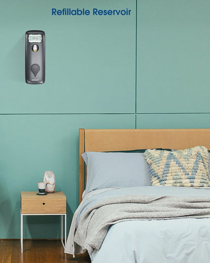 Liquid Air Freshener Dispenser Wall Mounted Automatic Fragrance Perfume Spray Room Toilet Odor Eliminator LCD Programmable 300ML