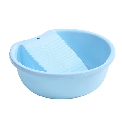 Washboard Basin Convenient Non Slip Plastic Washboard Washing Clothes Laundry Basin for Clothes T Shirts Blouses Socks Hand Wash