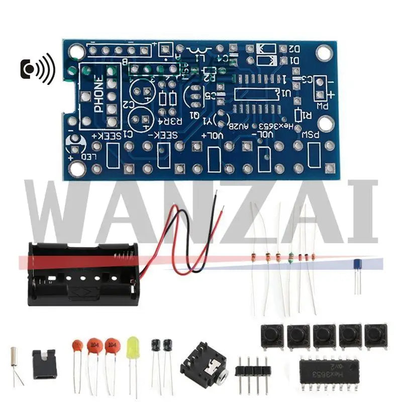 DIY Electronic Kits Wireless Stereo FM Radio Receiver Module PCB 76MHz-108MHz DC 1.8V-3.6V