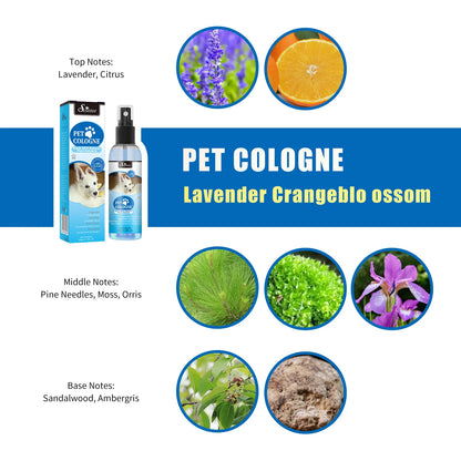 100ml Cruelty-Free Pet Perfume Odor Eliminator Cologne Spray Scented Private Label Calm Skin Deodorizing for Dog Cat