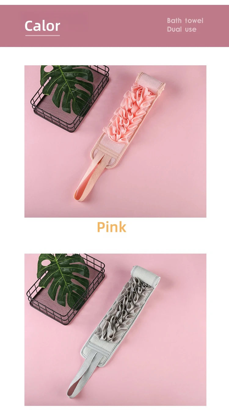 2-in-1 Pullback Towel Strong Rubbing Back Bath Towel Bath Bar Bath Flower Rubbing Mud Home Rubbing Bath Towel